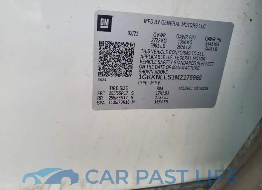 1GKKNLLS1MZ175968# 14