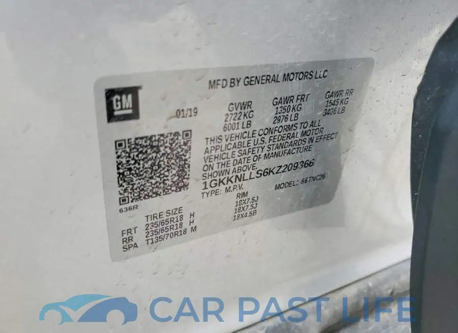 1GKKNLLS6KZ209366# 14
