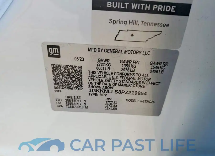 1GKKNLLS8PZ219954# 14