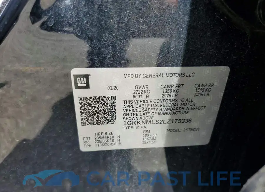 1GKKNMLS2LZ175336# 13
