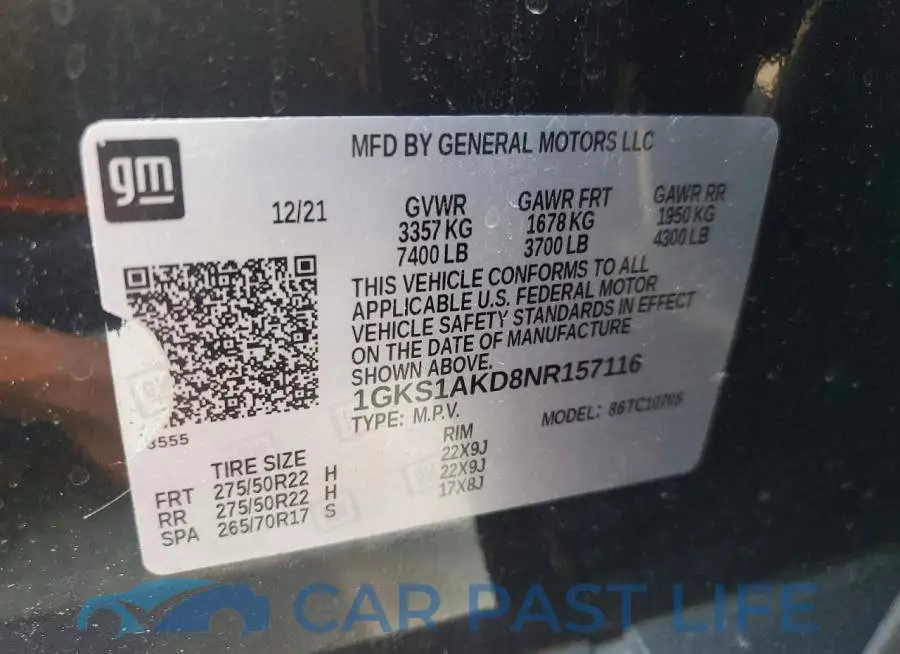 1GKS1AKD8NR157116# 13