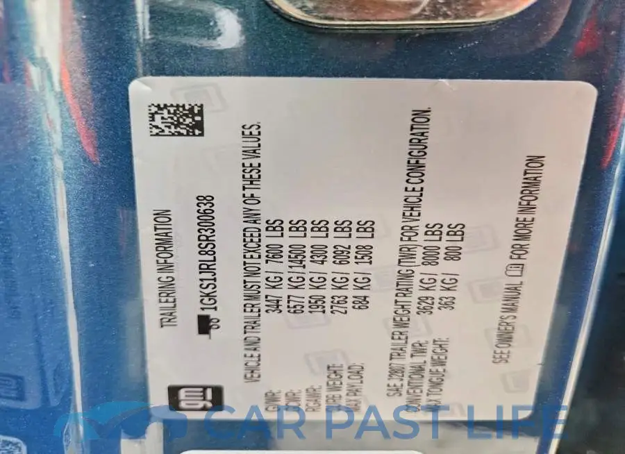 1GKS1JRL8SR300638# 13