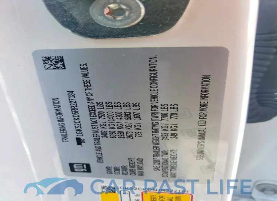 1GKS2CKD5RR227184# 14