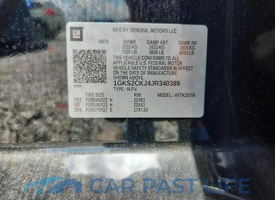 1GKS2CKJ4JR340389# 14
