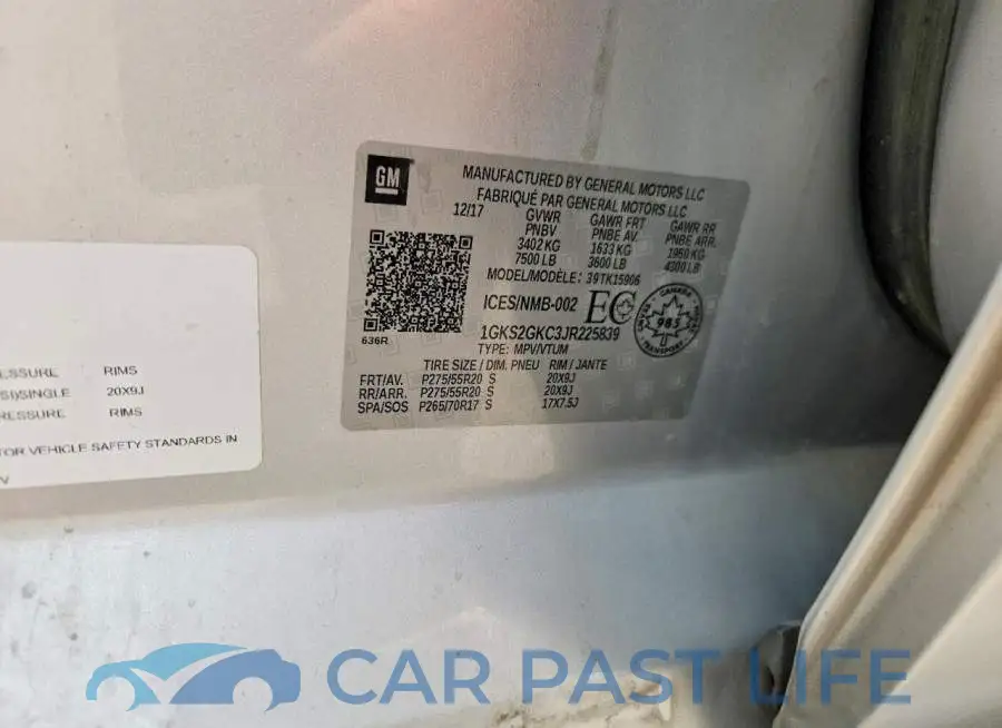 1GKS2GKC3JR225839# 13