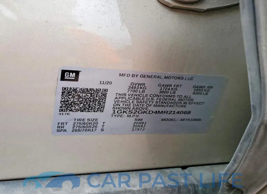 1GKS2GKD4MR214068# 13