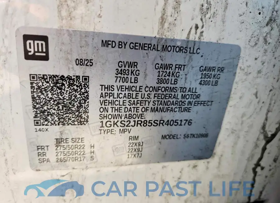 1GKS2JR85SR405176# 12