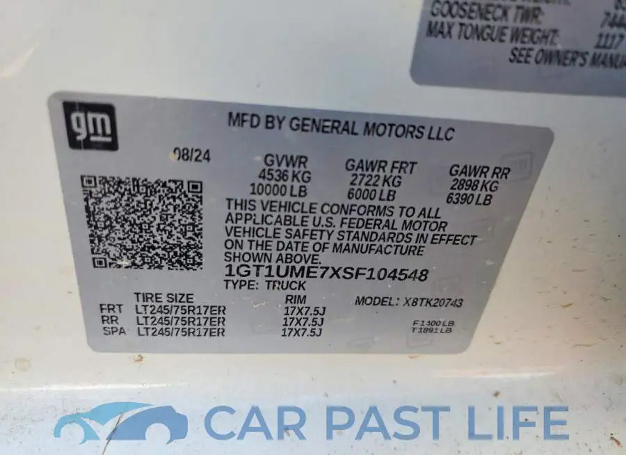 1GT1UME7XSF104548# 12