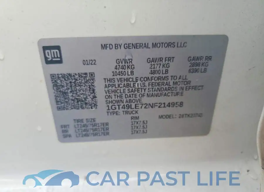 1GT49LE72NF214958# 12