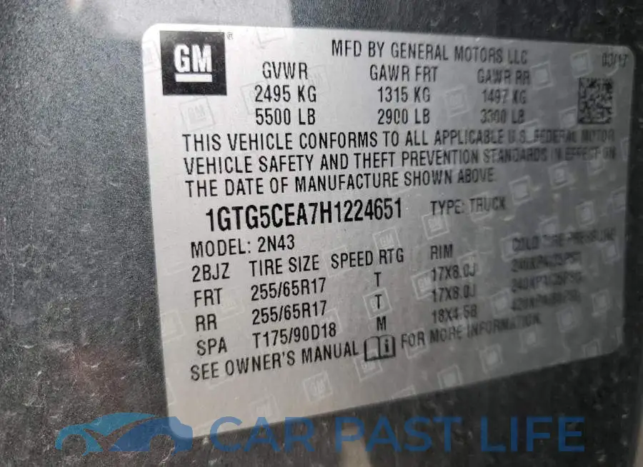 1GTG5CEA7H1224651# 12