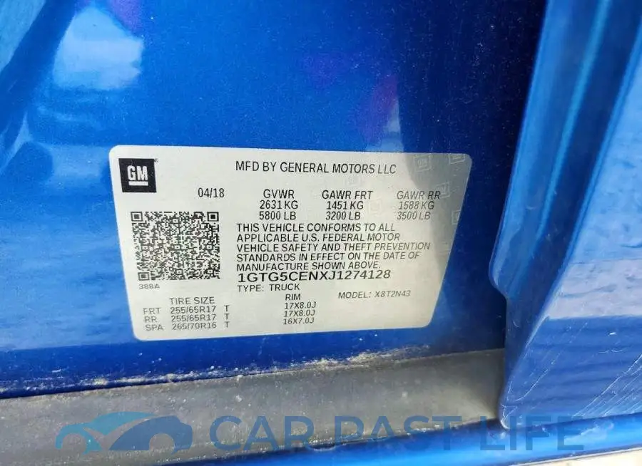 1GTG5CENXJ1274128# 13