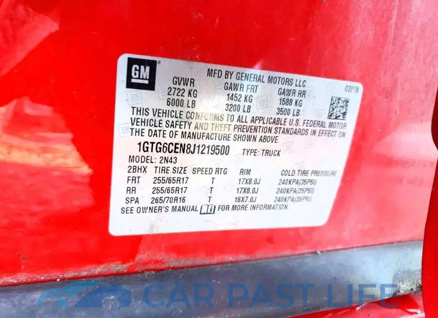 1GTG6CEN8J1219500# 12