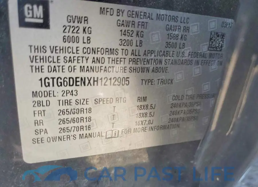 1GTG6DENXH1212905# 12