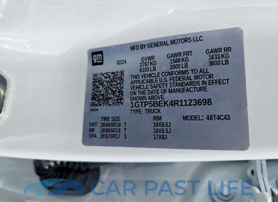 1GTP5BEK4R1123698# 12