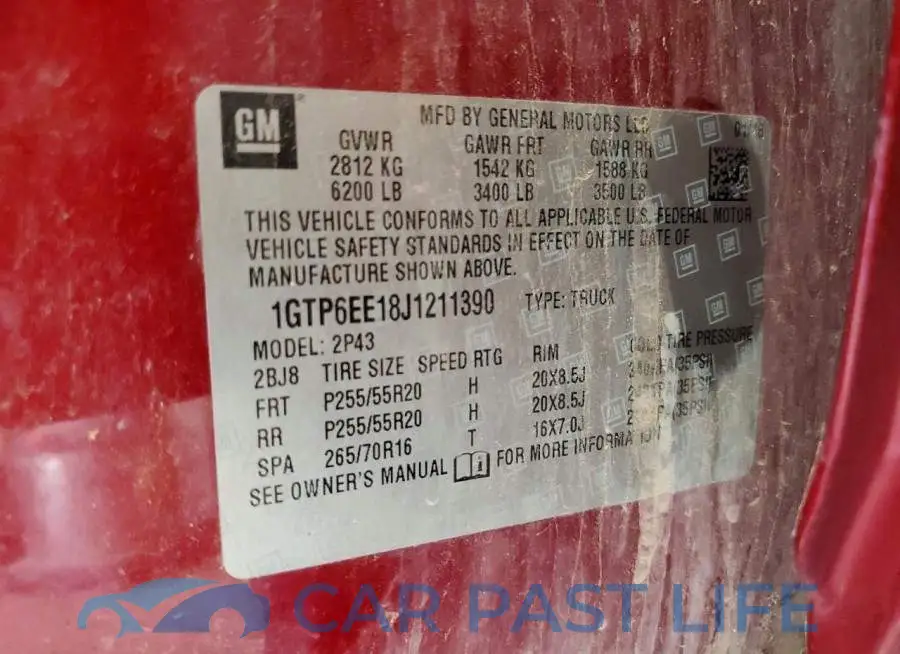 1GTP6EE18J1211390# 12