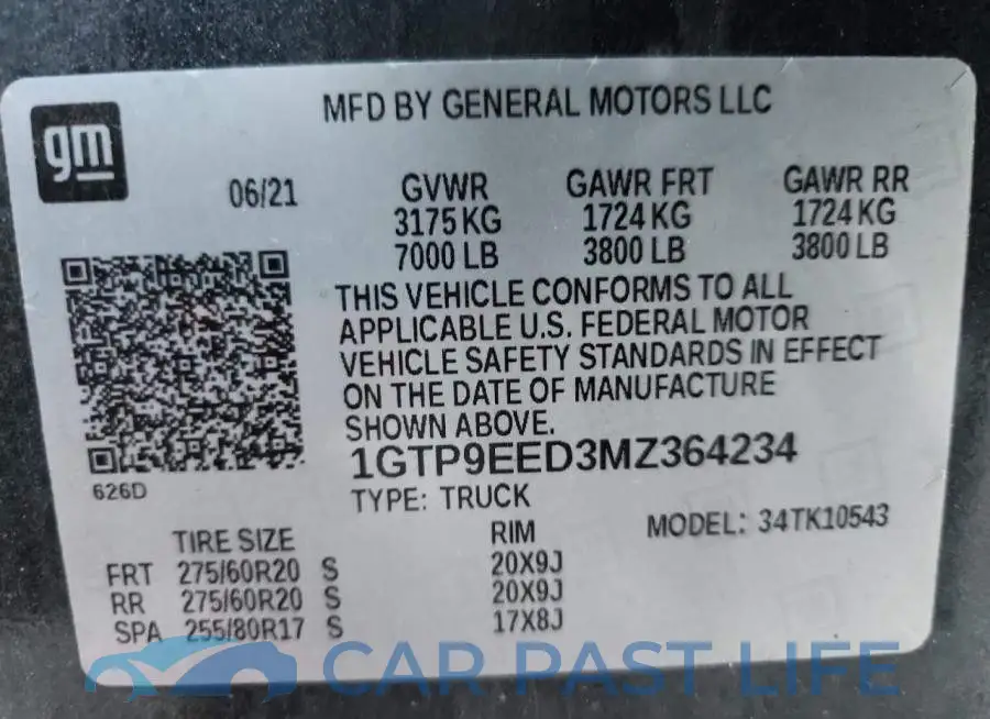 1GTP9EED3MZ364234# 13