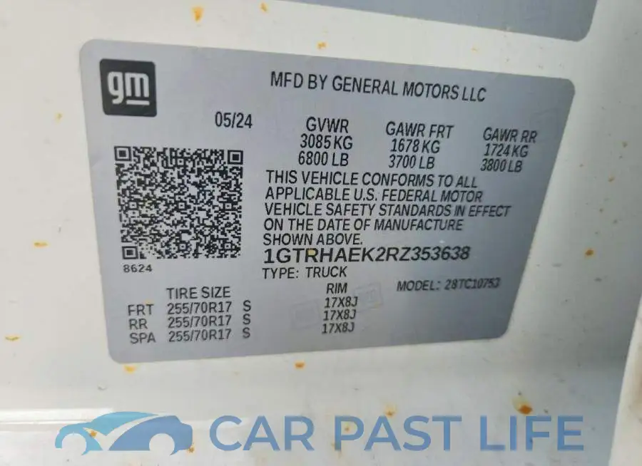 1GTRHAEK2RZ353638# 12