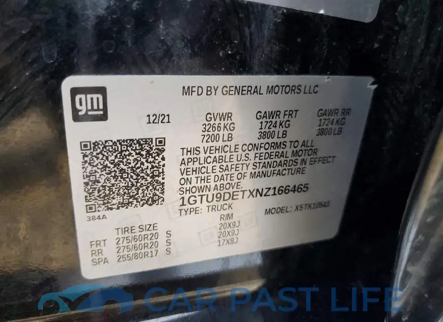 1GTU9DETXNZ166465# 12