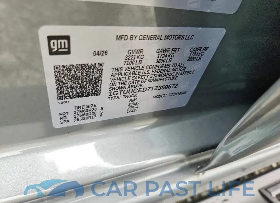 1GTUUCED7TZ359672# 13