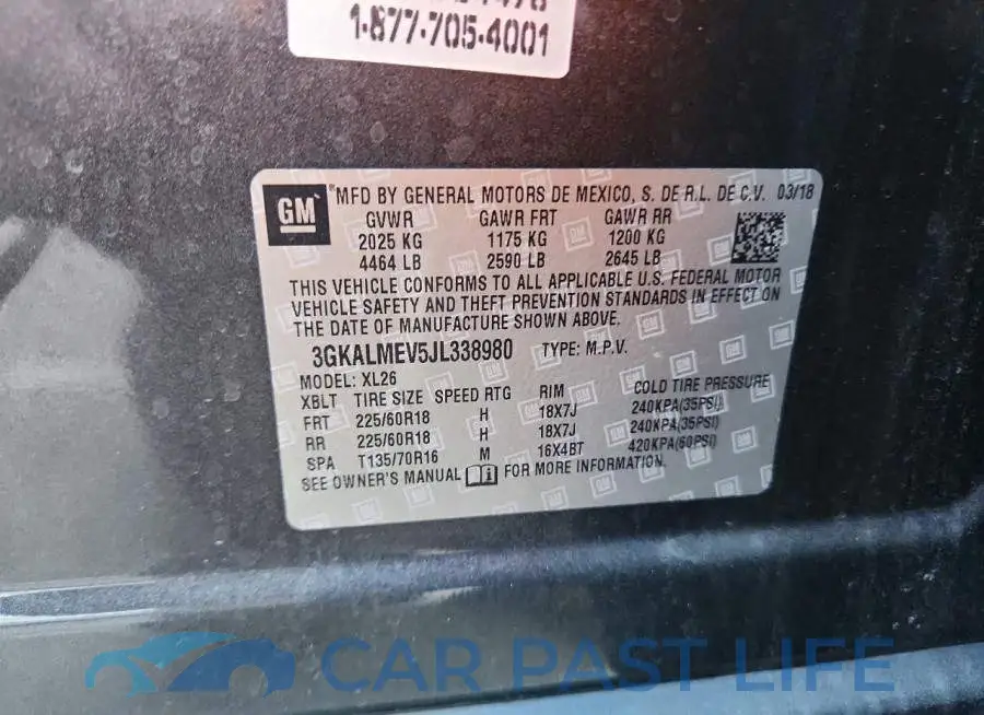3GKALMEV5JL338980# 13