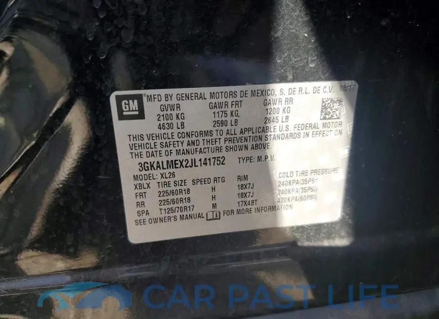 3GKALMEX2JL141752# 13