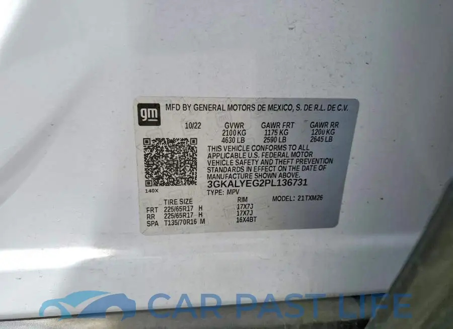 3GKALYEG2PL136731# 13