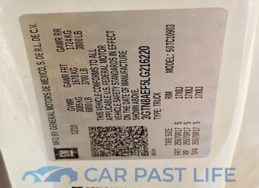 3GTN8AEF5LG216220# 12