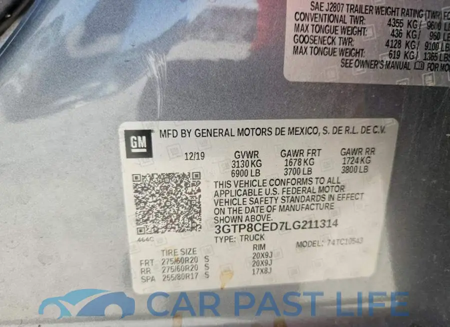 3GTP8CED7LG211314# 12