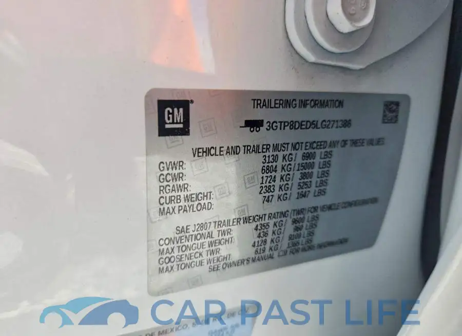 3GTP8DED5LG271386# 12