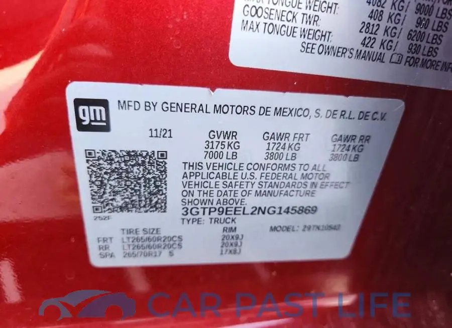 3GTP9EEL2NG145869# 12