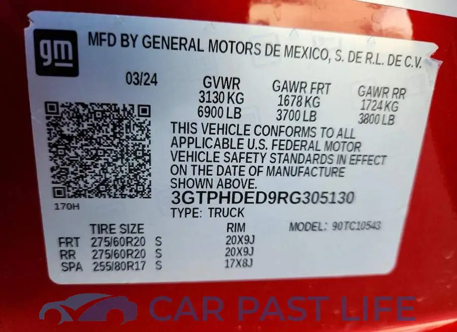 3GTPHDED9RG305130# 13