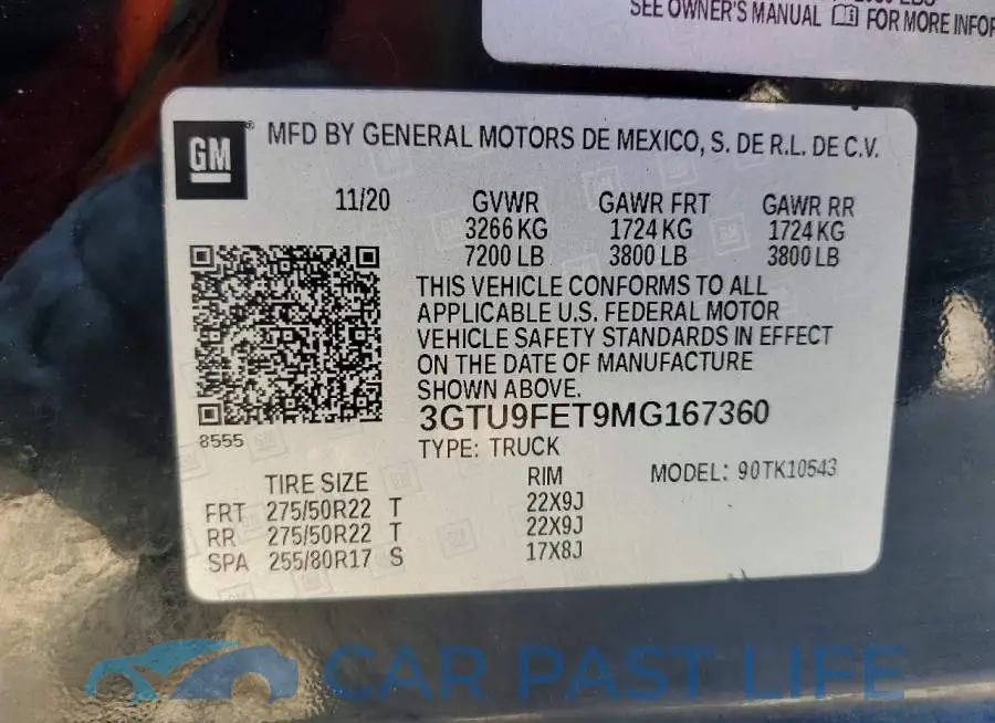 3GTU9FET9MG167360# 13
