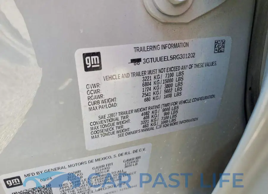 3GTUUEEL5RG301202# 12