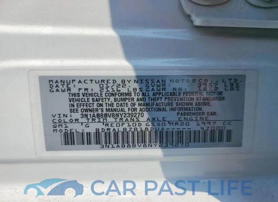 3N1AB8BV8NY239270# 13
