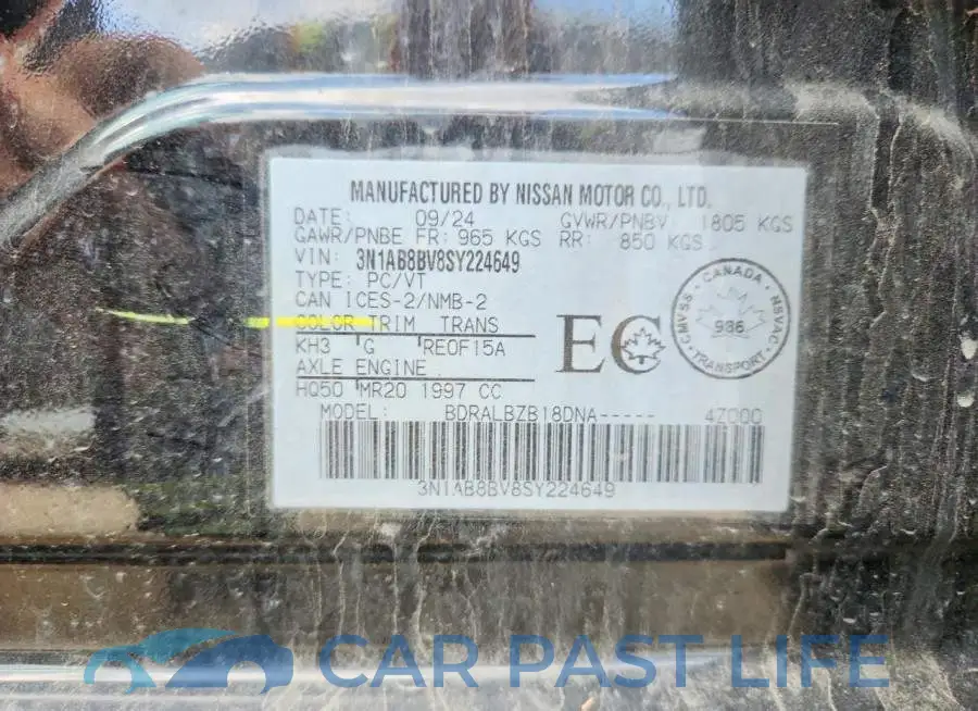 3N1AB8BV8SY224649# 12