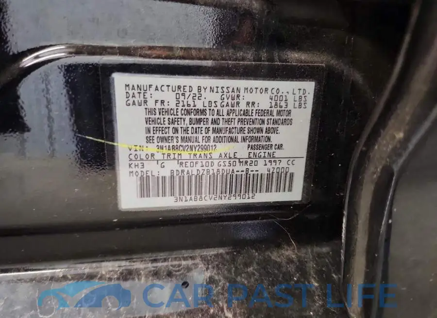 3N1AB8CV2NY299012# 12