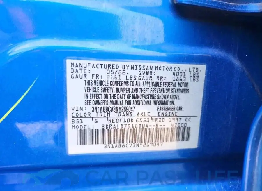 3N1AB8CV3NY269047# 12
