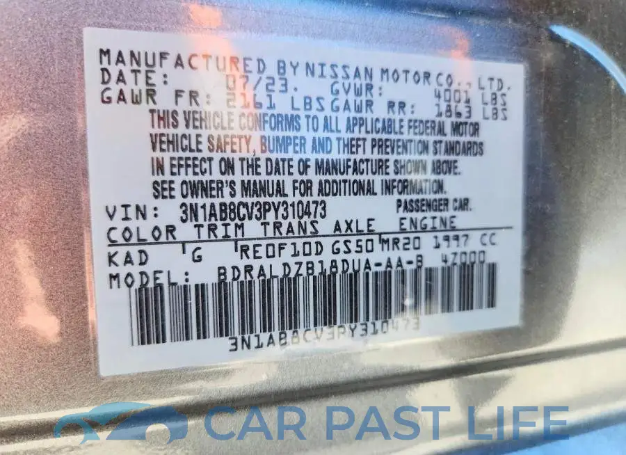 3N1AB8CV3PY310473# 13