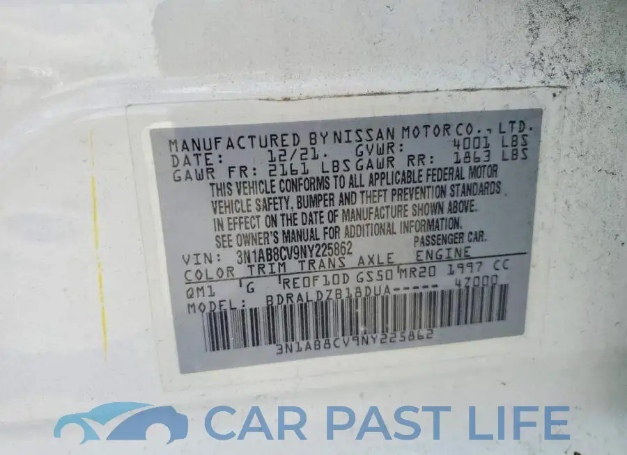 3N1AB8CV9NY225862# 12