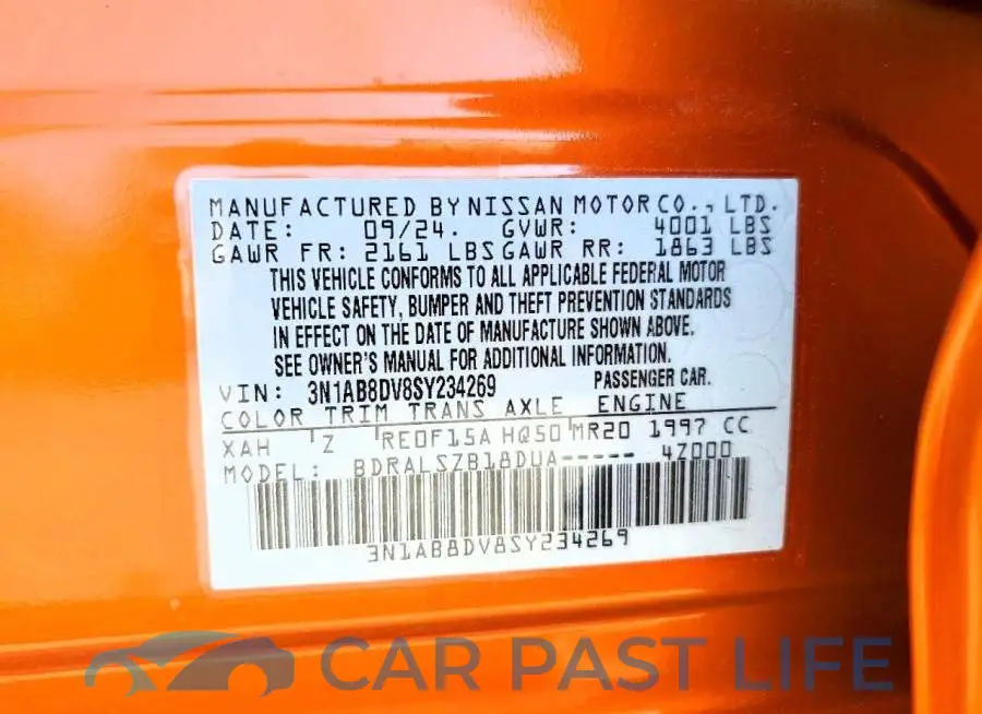 3N1AB8DV8SY234269# 13