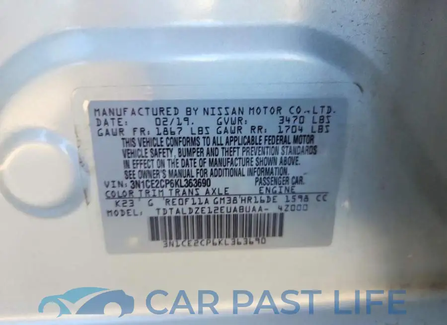 3N1CE2CP6KL363690# 13