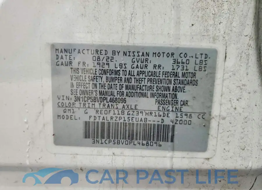 3N1CP5BV0PL468096# 12