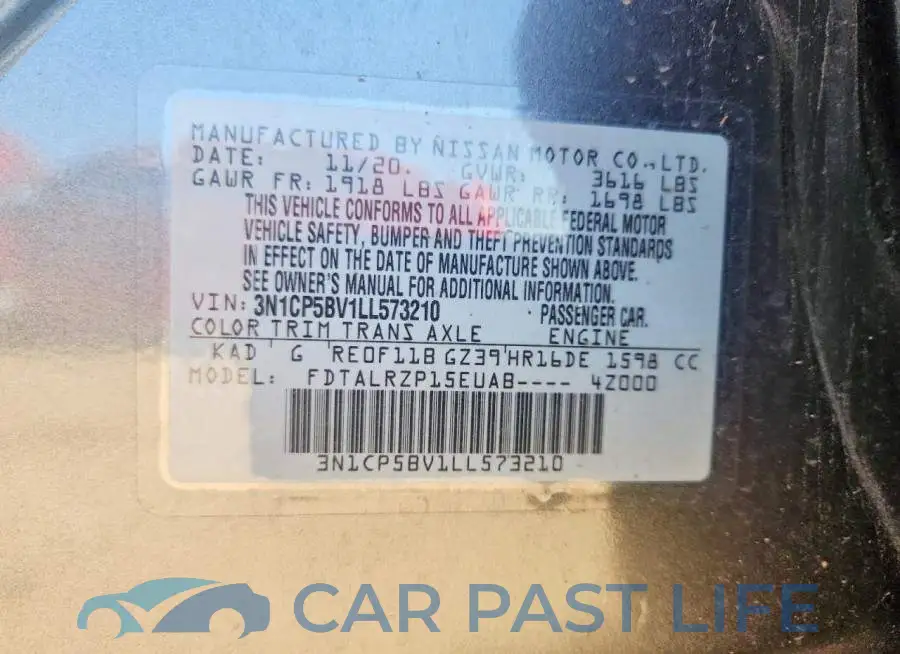 3N1CP5BV1LL573210# 12