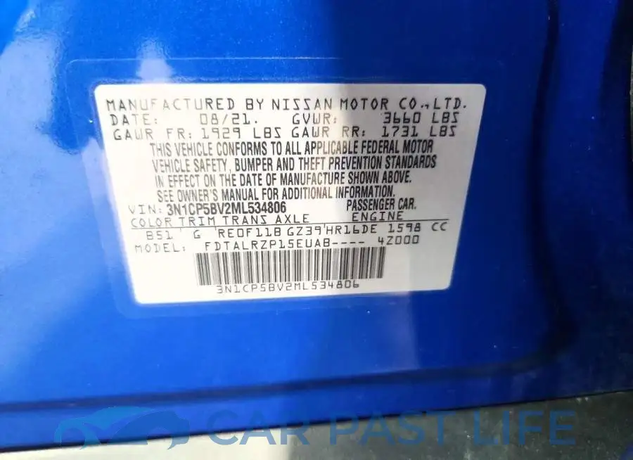 3N1CP5BV2ML534806# 13