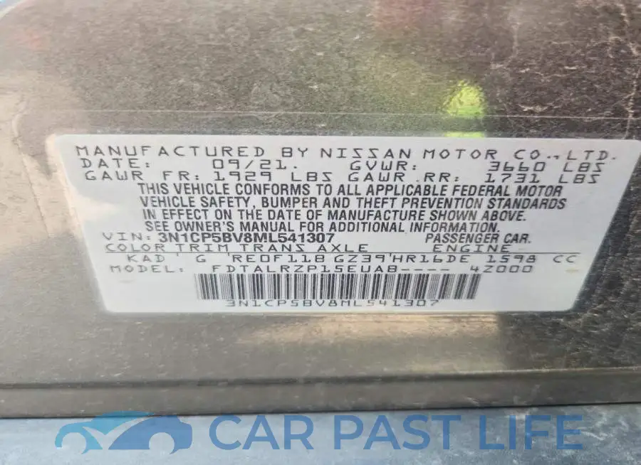 3N1CP5BV8ML541307# 13