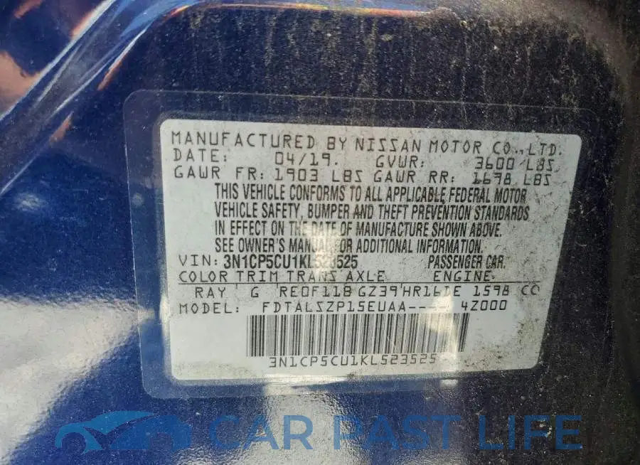 3N1CP5CU1KL523525# 14