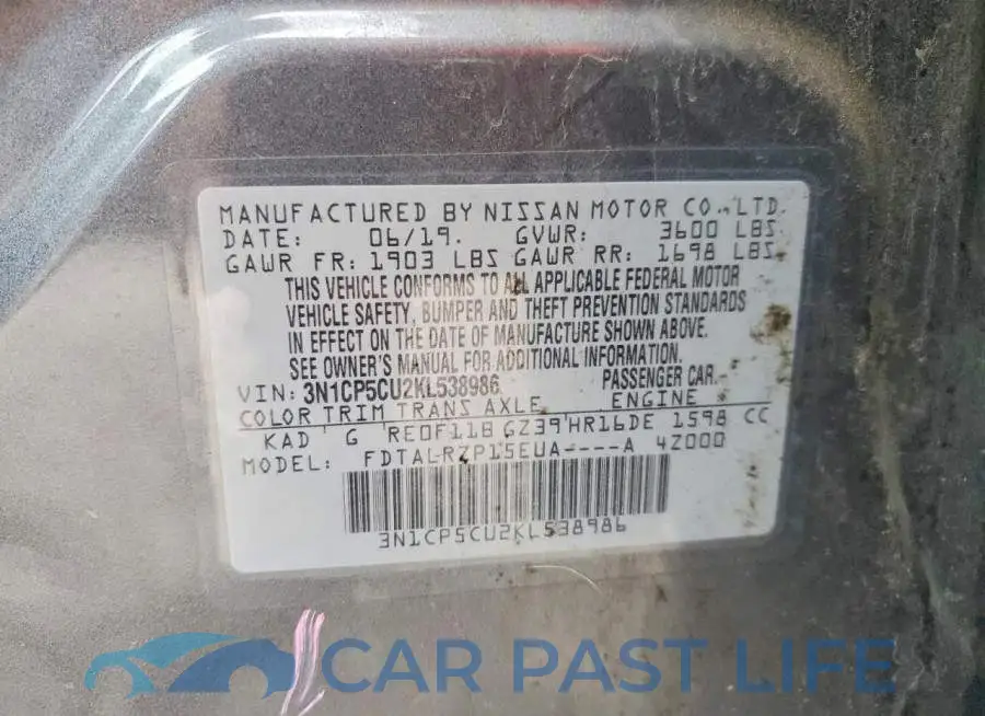 3N1CP5CU2KL538986# 14