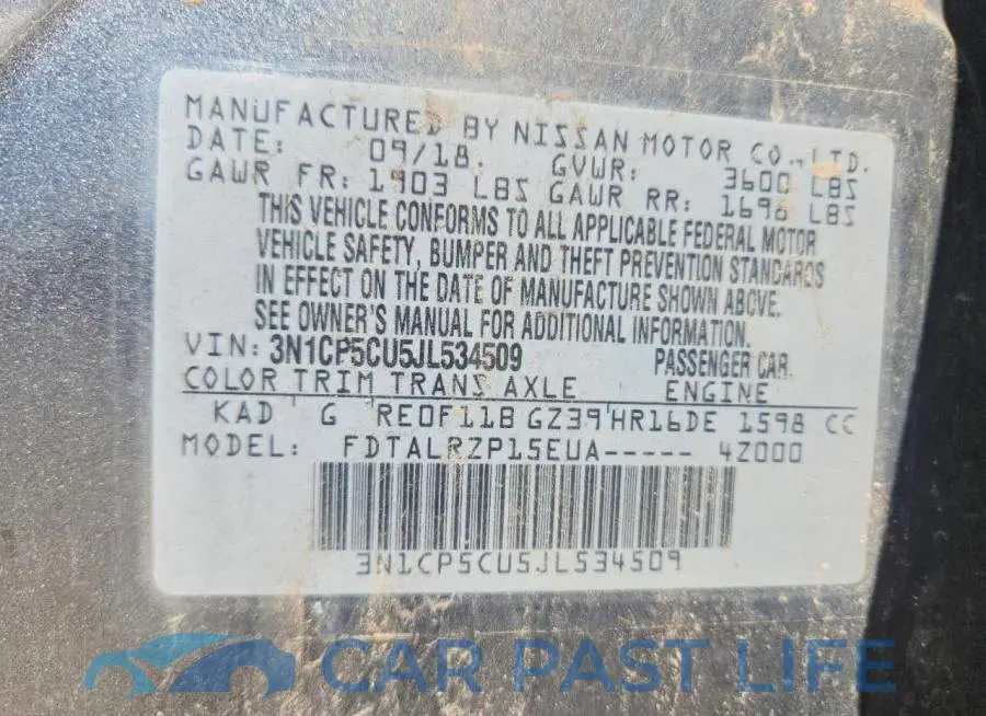 3N1CP5CU5JL534509# 13