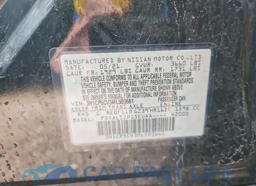 3N1CP5CV3ML503661# 13