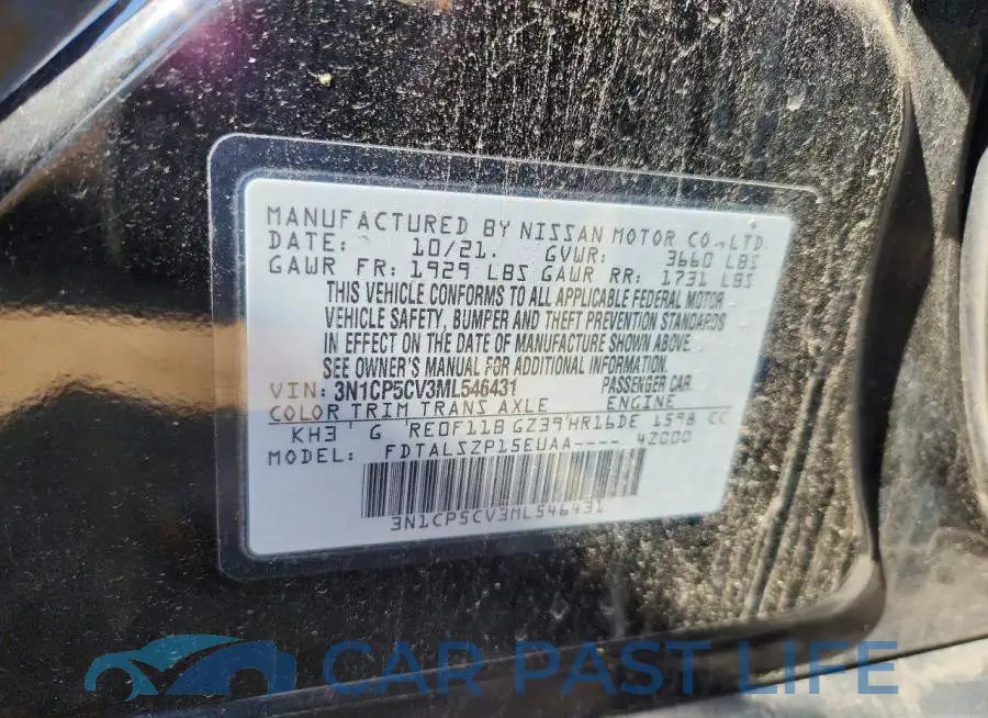 3N1CP5CV3ML546431# 13